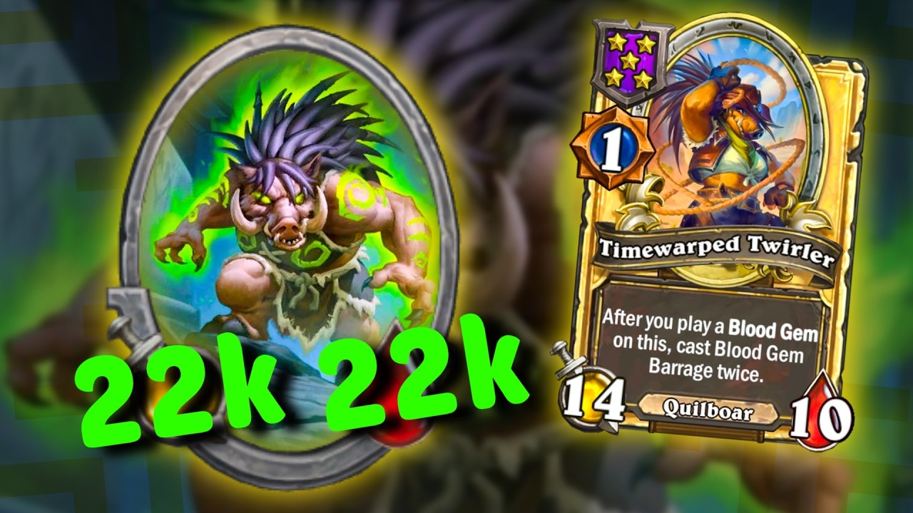 22k HEALTH FELBOAR with this INSANE TIMEWARP!! | Hearthstone Battlegrounds