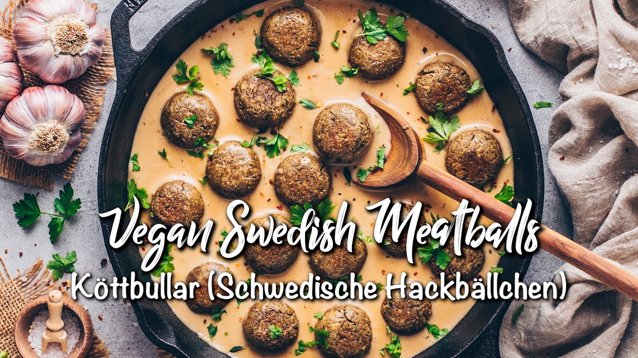 Vegane Köttbullar selber machen ♡ Schwedische Hackbällchen ohne Fleisch ♡ Linsen-Bällchen Rezept ♡