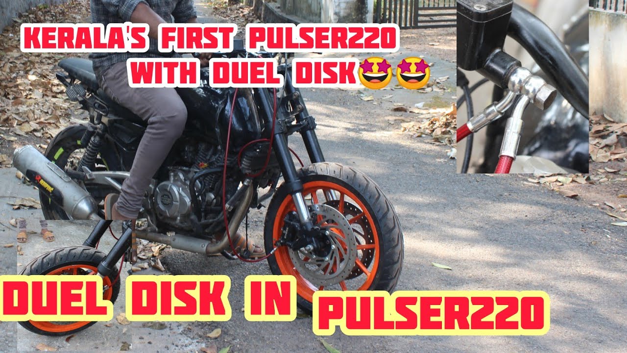 dual disk in pulsar 220 | duke usd forks in pulsar220 | pulsar 220  modified | modified pulsar220