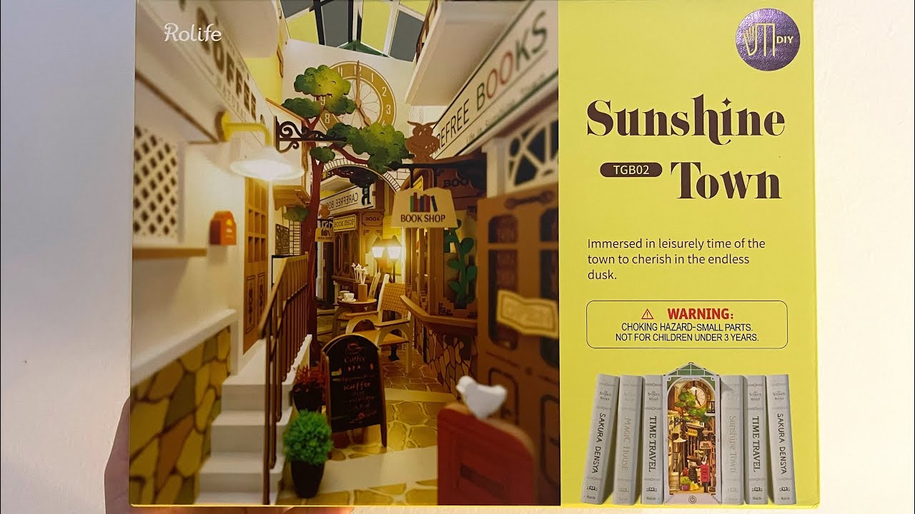 Rolife Book Nook Sunshine Town tutorial Step 1-3