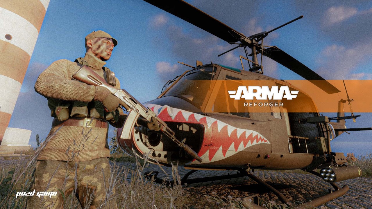 Arma Reforger UH-1H  Первый раз SofLam LaserMaster 