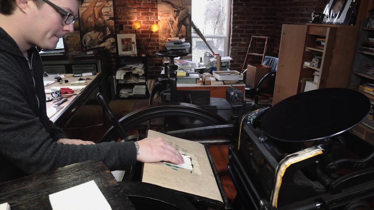Letterpress Business Cards - Chandler & Price Printing Press