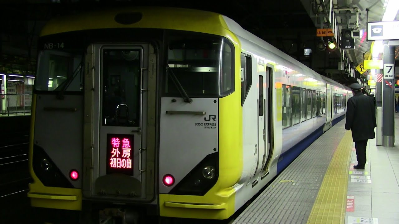 ＪＲ中央本線　新宿駅　Ｅ２５７系５００番台（外房初日の出）
