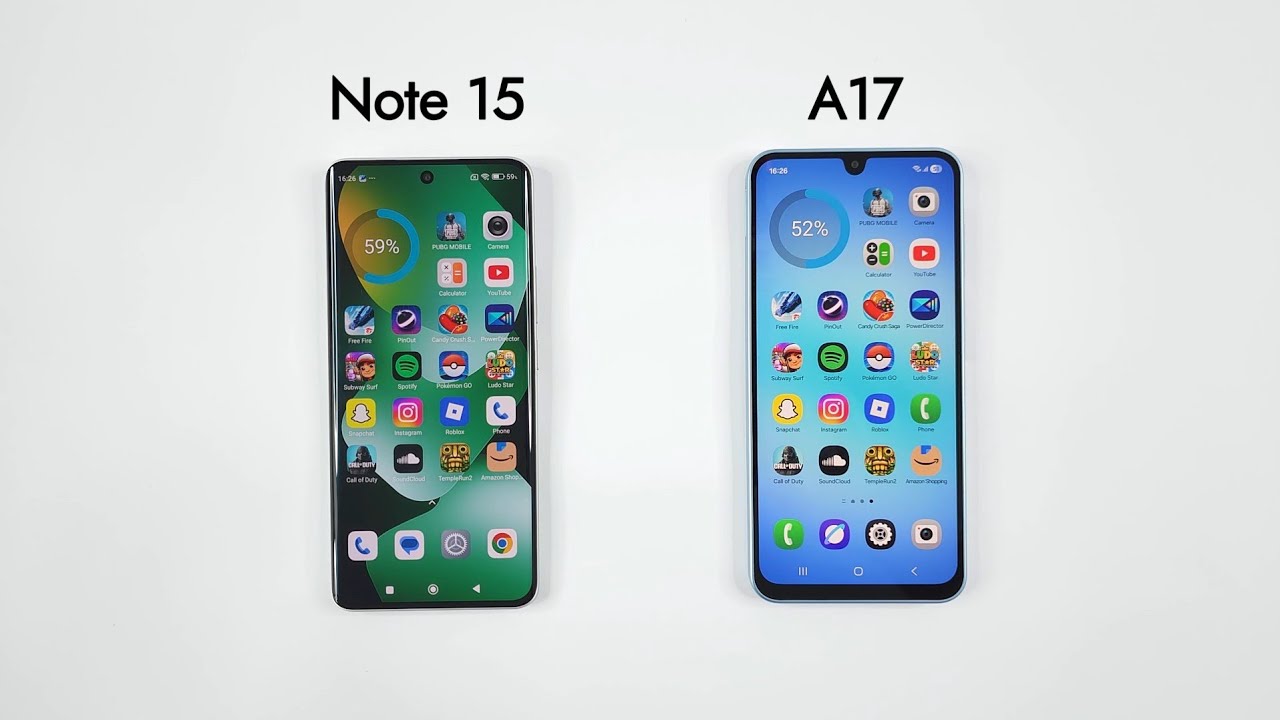 Samsung A17 vs Redmi NOTE 15 Speed Test & Comparison 