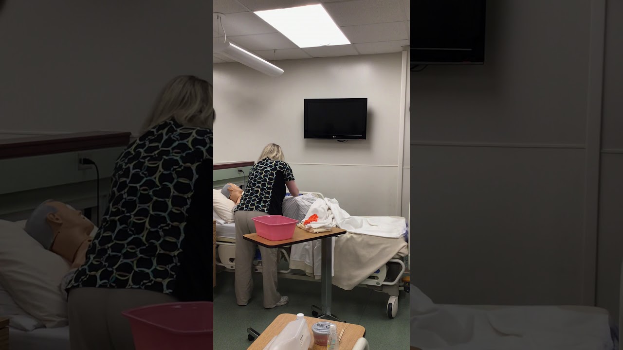 Changing an adult brief with male perineal care and hand washing part 1