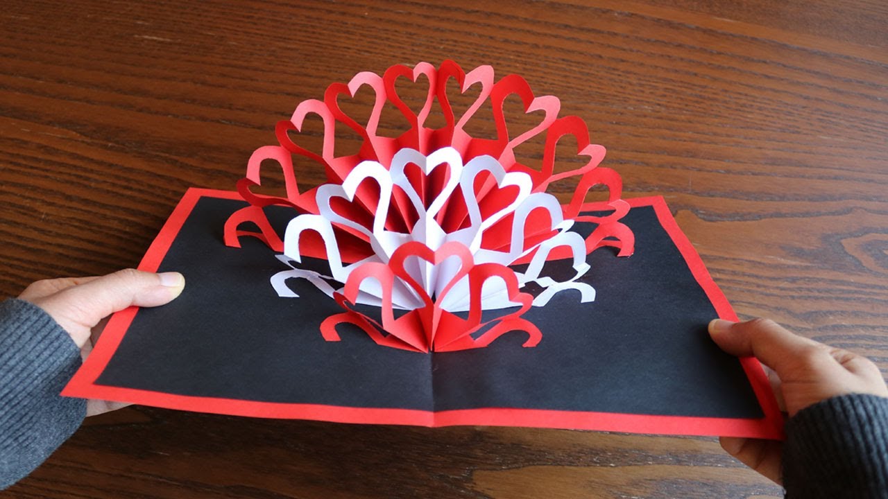 Бумажный цветок Pop Up Card - Бумажные поделки - DIY Pop Up Card