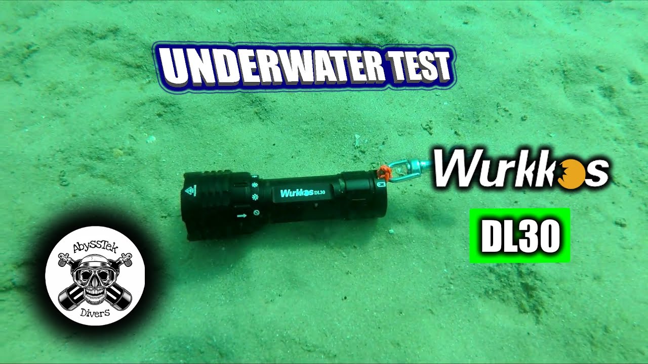 WURKKOS DL30 DIVE LIGHT SUN DAY UNDERWATER TEST