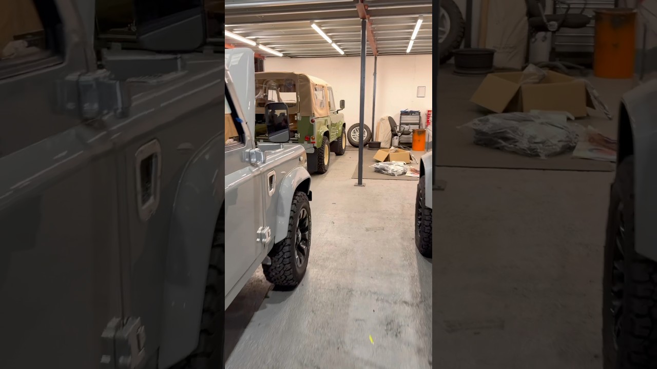 Defender 110 double cab in for interior upgrades and 90 soft top build progressing well 