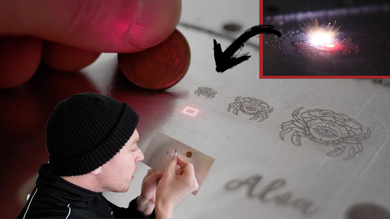 Die kleinste Gravur der Welt mit Faserlaser | Bilder gravieren mit 30W China Fiber Laser + EZCAD
