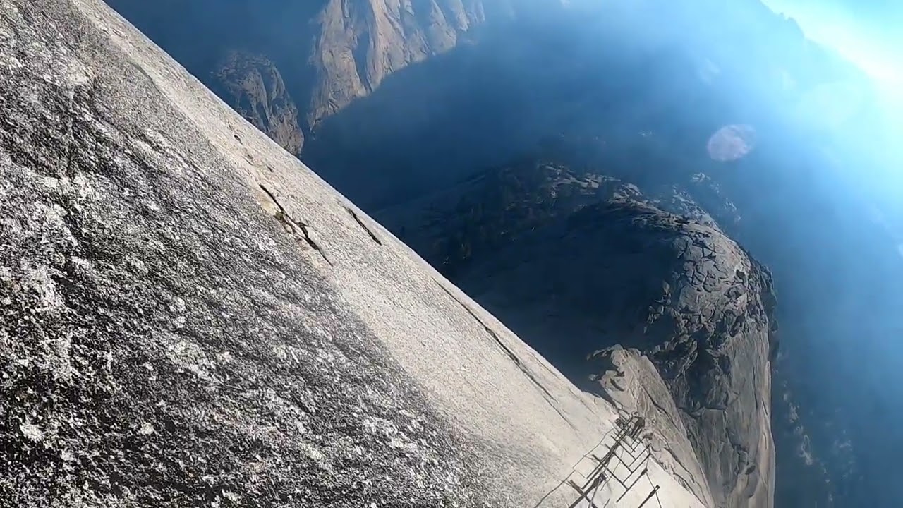 Raw Footage of descending the Half Dome Cables
