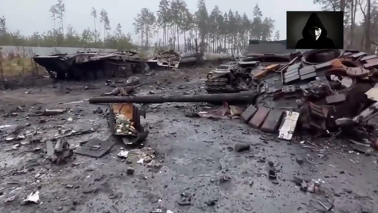 Zmasakrowana rosyjska kolumna pod Kijowem-masakra rosjan -Czy to jest koniec  wojny ?