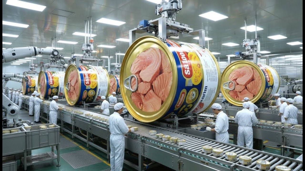 Inside the Tuna Canning Factory   A Nutritional Product with Modern Production Lines