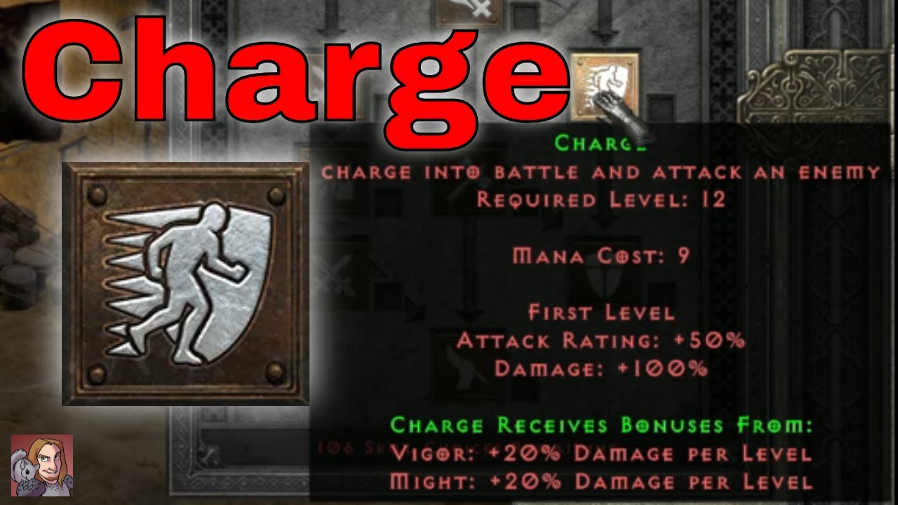 D2R Skills & Abilities - Charge, Combat Skills (Paladin)