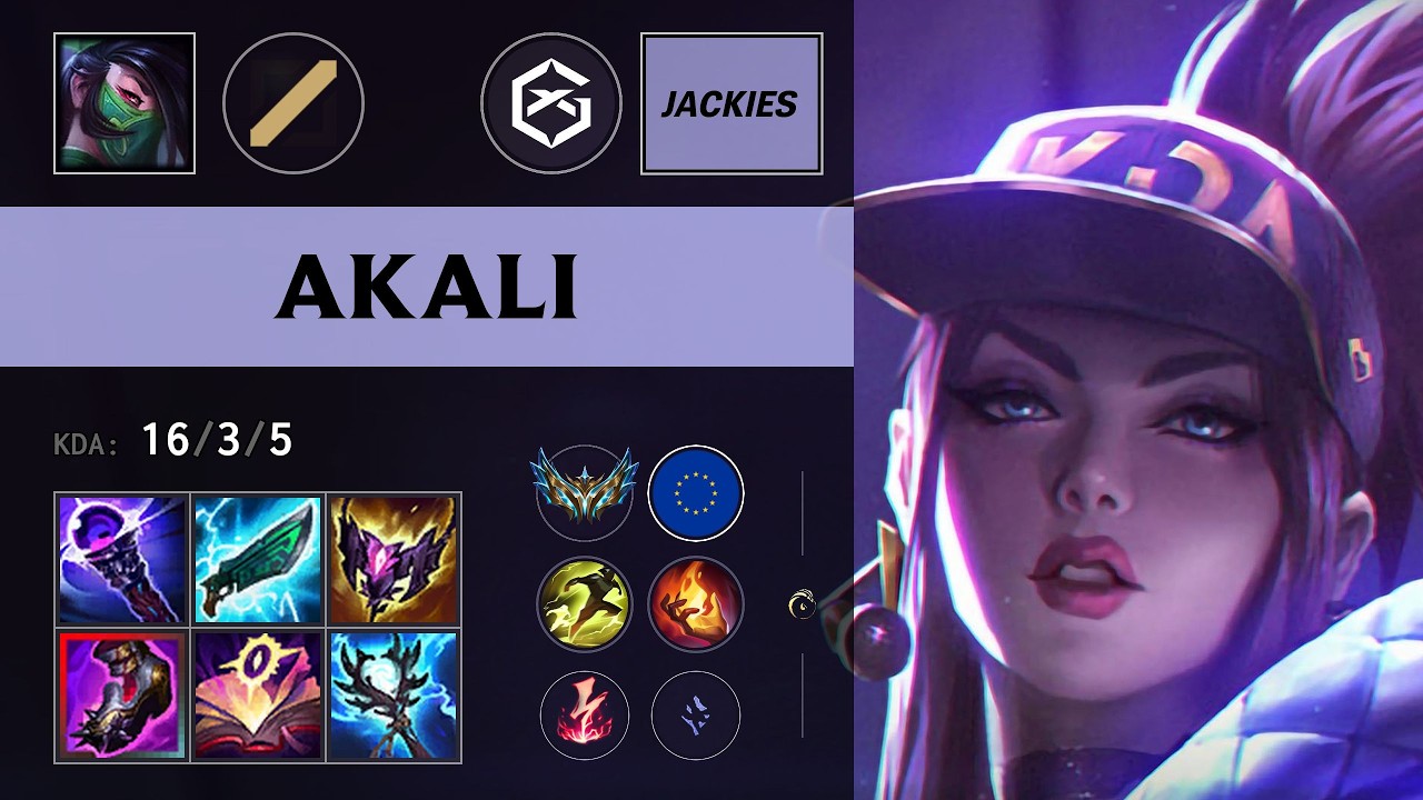 (GX Jackies) Akali Mid vs Yone - EUW Challenger Patch 26.13