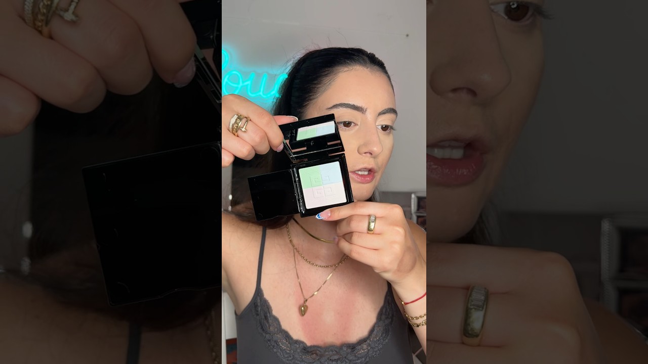 NEW Givenchy Blurring Pressed Powder 12 hr Wear Test on textured skin 😍 #realskintexture #makeup