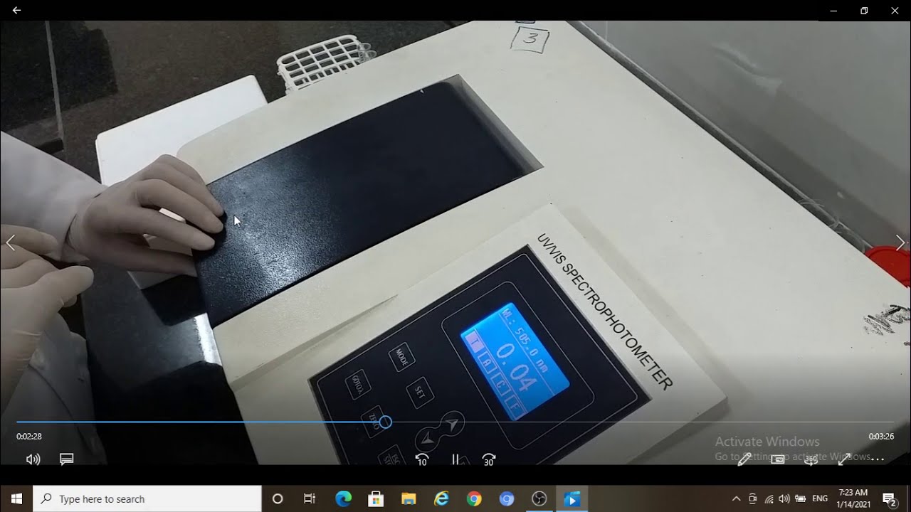شرح كيفية استخدام جهاز Spectrophotometer