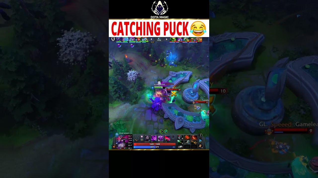Catching Puck is teamwork 😂 #dota2