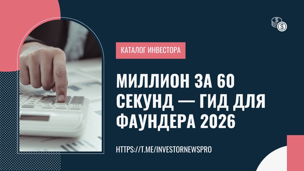 Миллион за 60 секунд: Гид для фаундера 2026 . Старт . каталог инвестора.