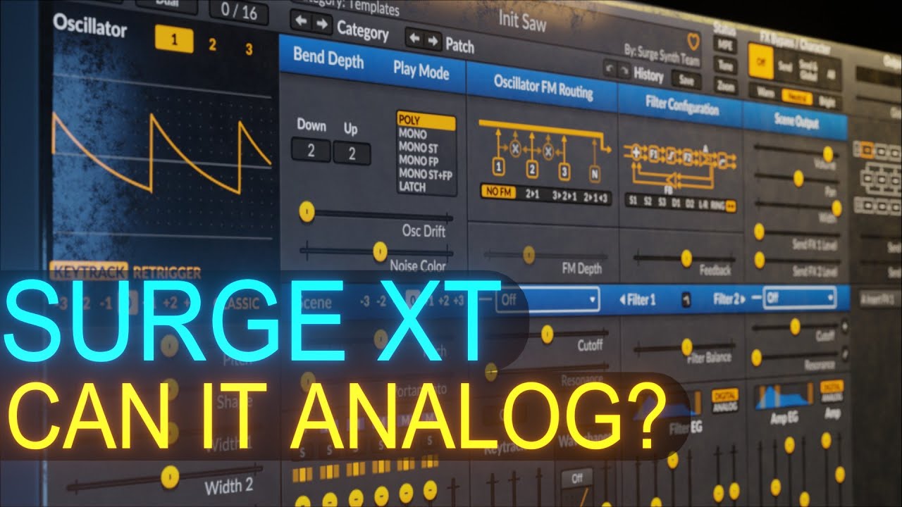 Surge XT The question is...Can it analog? Let's find out! | Sound Design Tutorial
