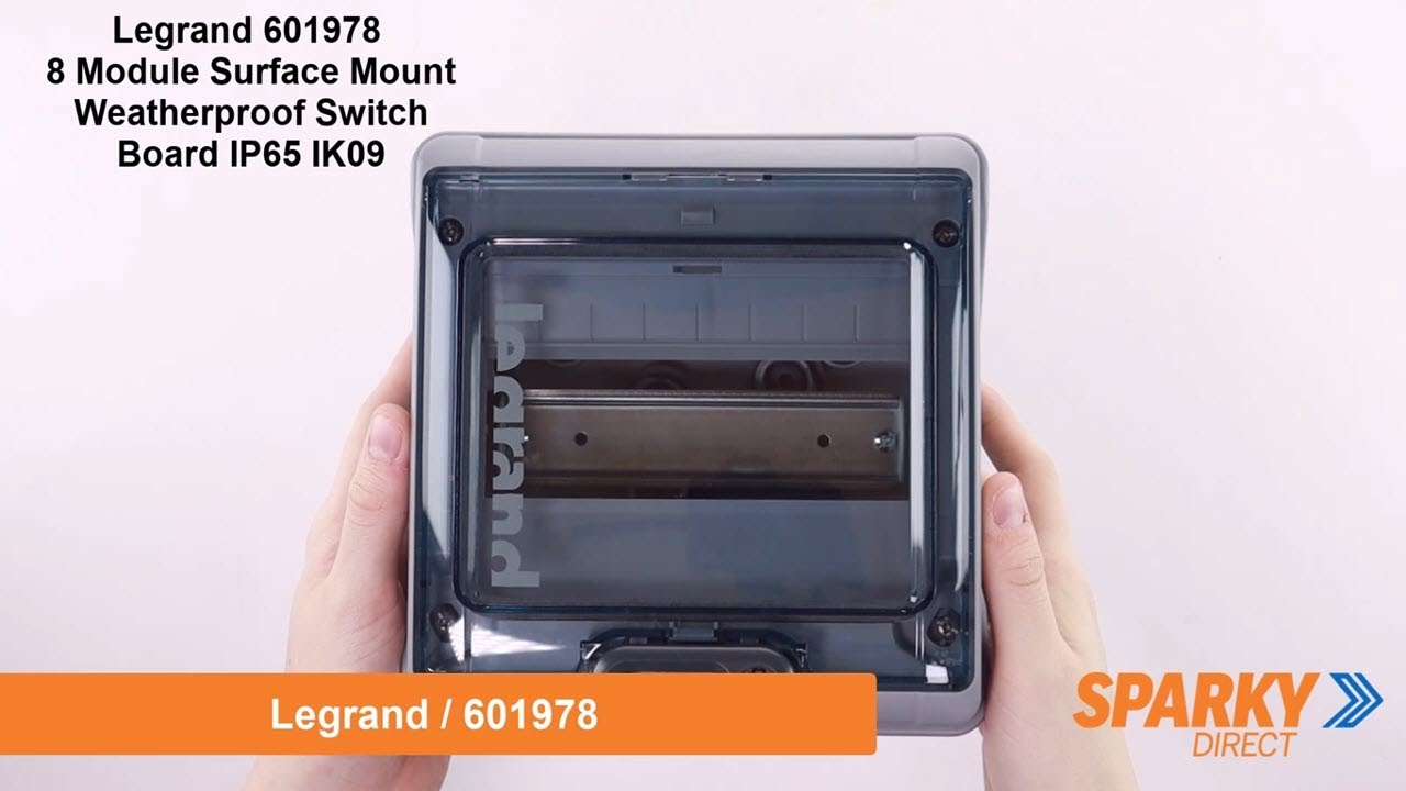 Legrand 601978 | 8 Module Surface Mount Weatherproof Switch Board IP65 IK09
