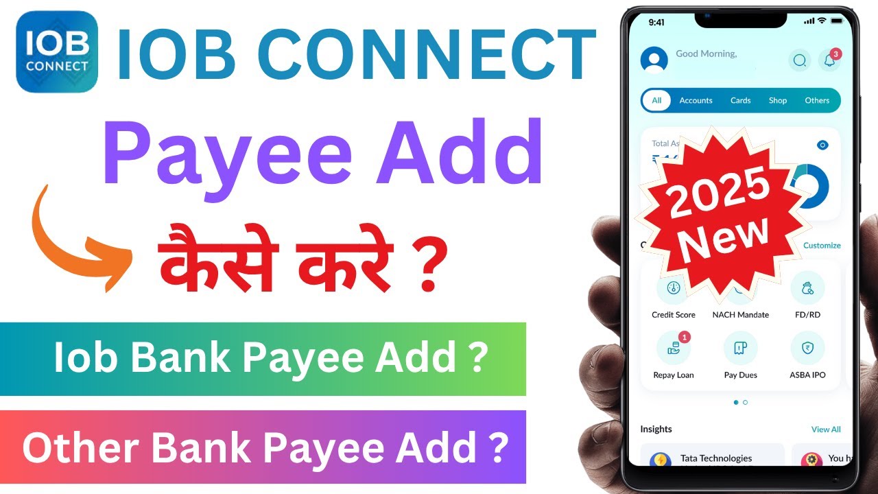 Iob App Me Payee Add Kese Kare | Iob Add Payee | Iob Connect App | How To Register In Iob Connect 👈👈