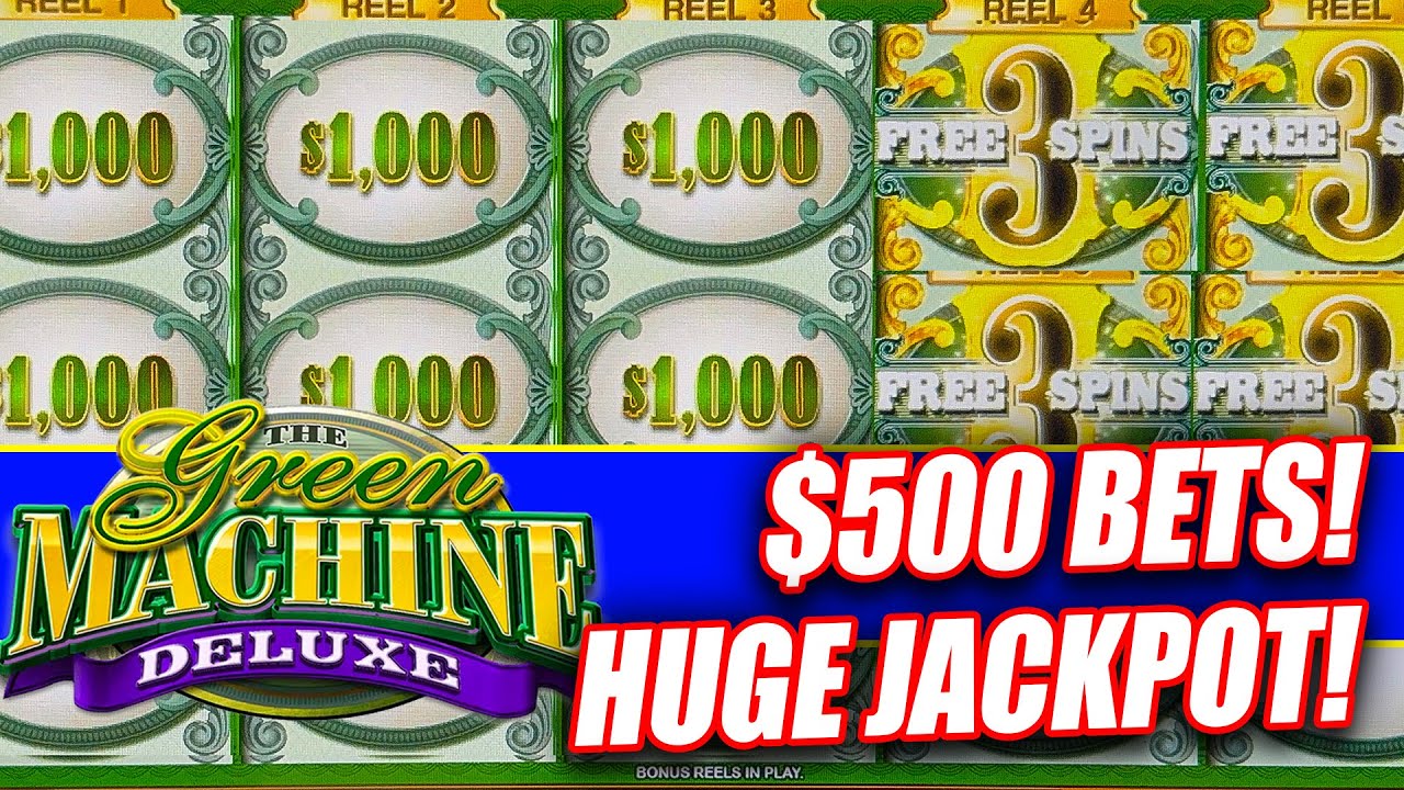 HUGE JACKPOTS AT $500 BETS ON THIS HIGH LIMIT LAS VEGAS SLOT MACHINE ★ GREEN MACHINE DELUXE