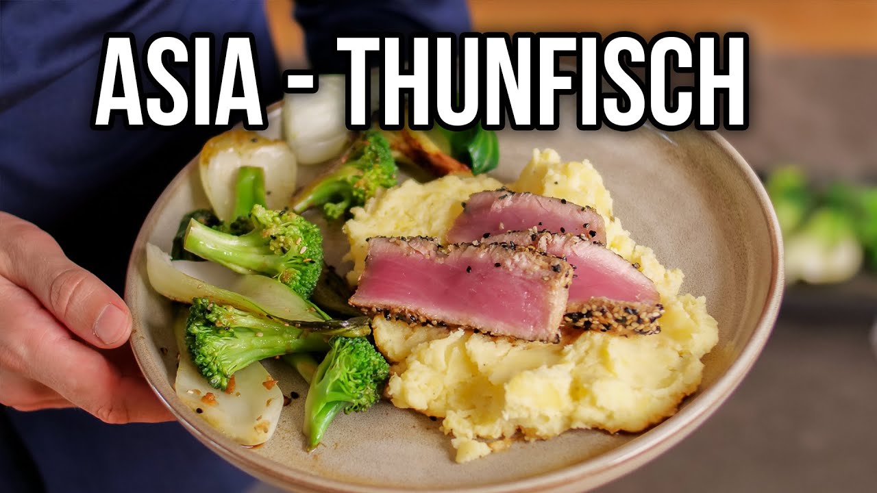 Sesam-Thunfisch mit Kartoffelpüree | Asiatisches Rezept
