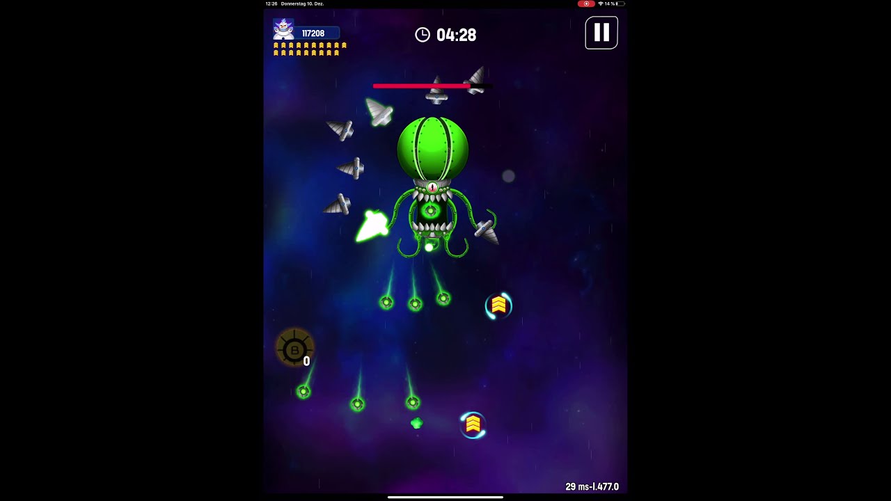Galaxy Attack: Space Shooter - Boss Fight- Gameplay IOS & Android