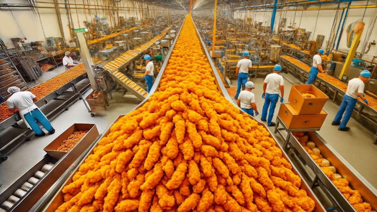CÓMO se HACEN los NUGGETS de POLLO 🐔 | ASÍ se PRODUCEN TONELADAS