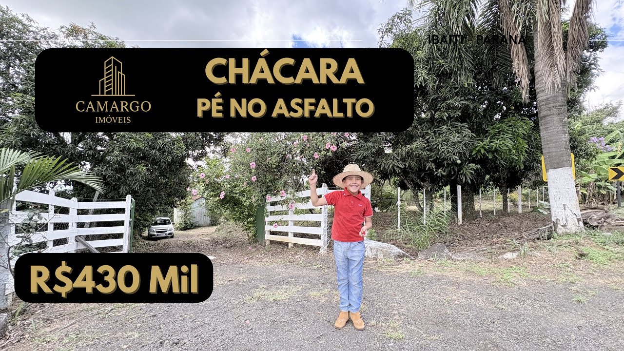 CHÁCARA EM IBAITI PRÓXIMA DA CIDADE E RICA EM ÁGUA E FRUTAS 