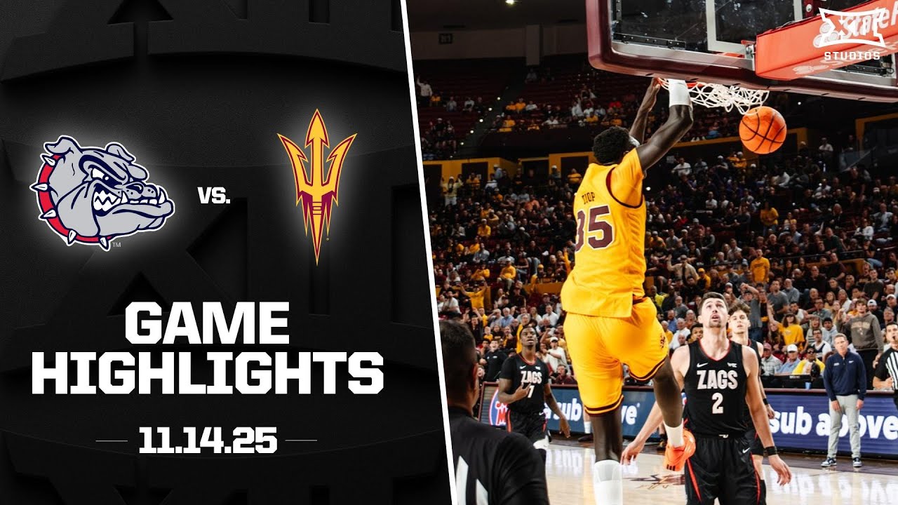 #19 Gonzaga vs. Arizona State Game Highlights | 2025-26 Big 12 Men's Basketball