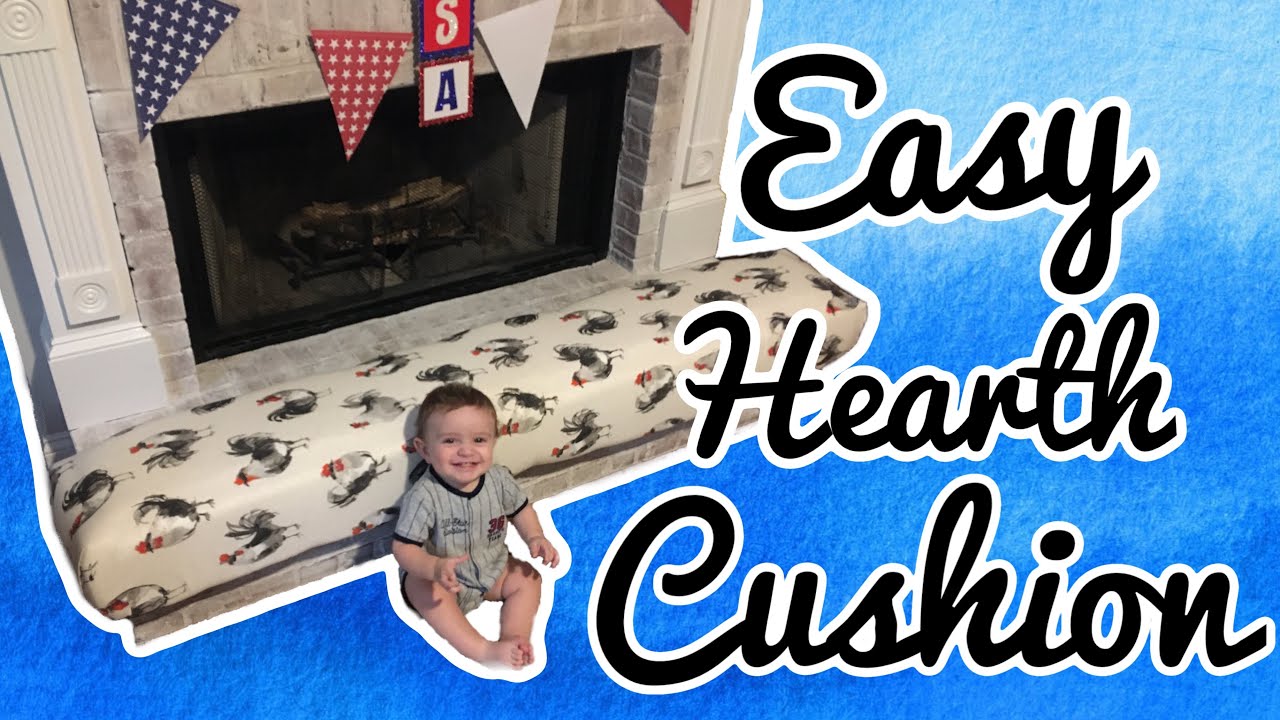 How To Baby Proof Your Brick Fireplace | DIY Hearth Cushion/Bench Seat