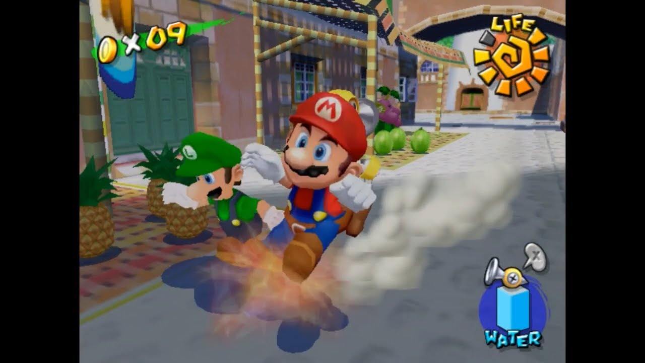 Super Mario Sunshine - Luigi Multiplayer Hack Online via Parsec and Dolphin