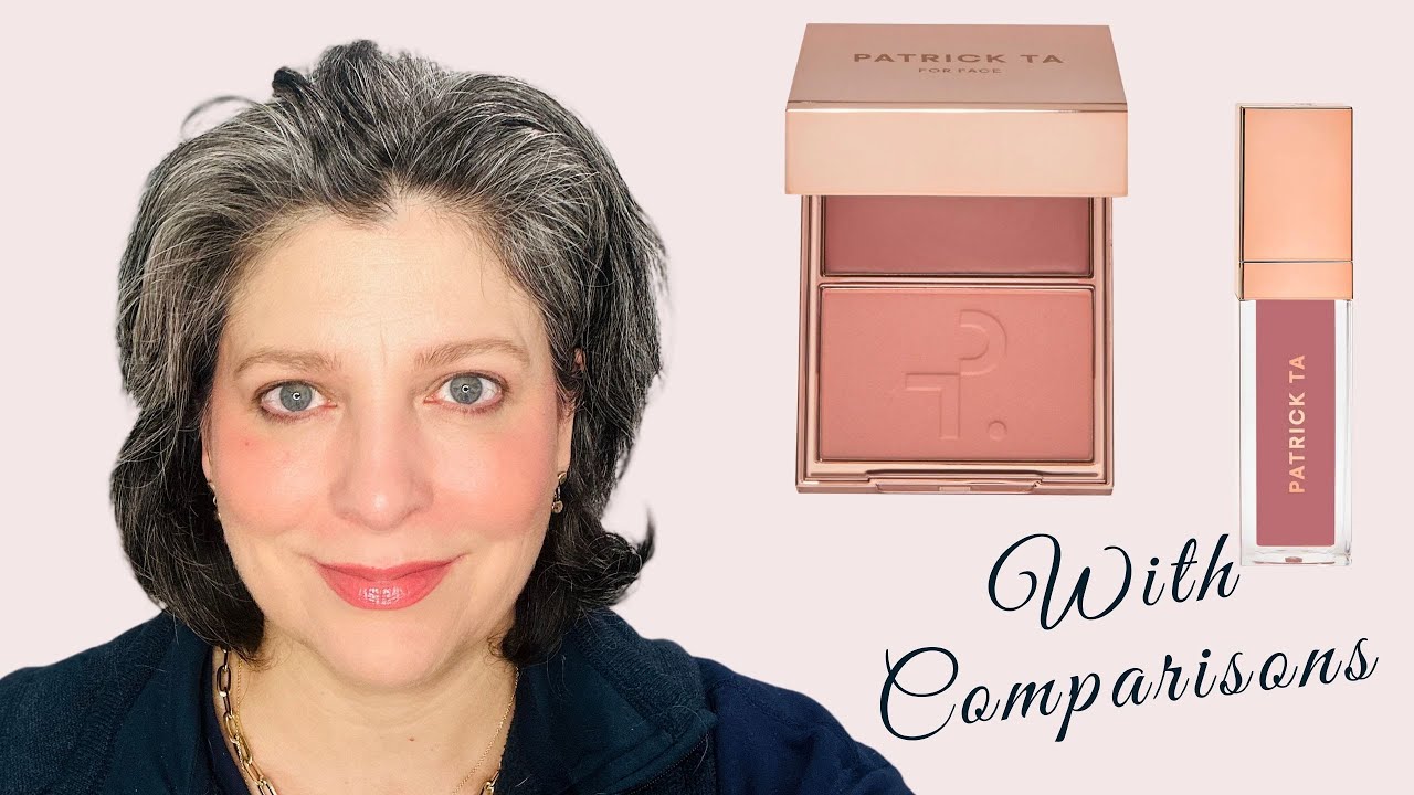 NEW Patrick Ta Blush Duo Not Too Much, Gloss- Need Her with Comparisons