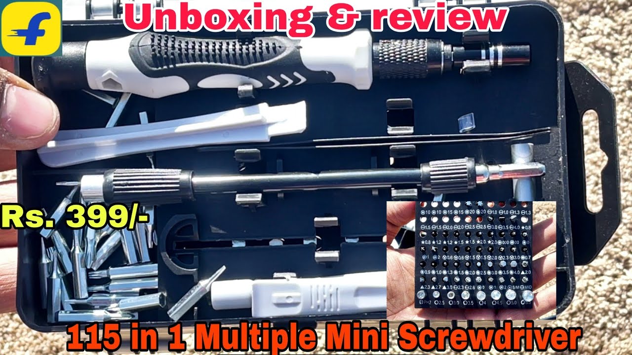 115 in 1 Screwdriver set || interchangeable magnetic slot multiple mini screwdriver set review ! 