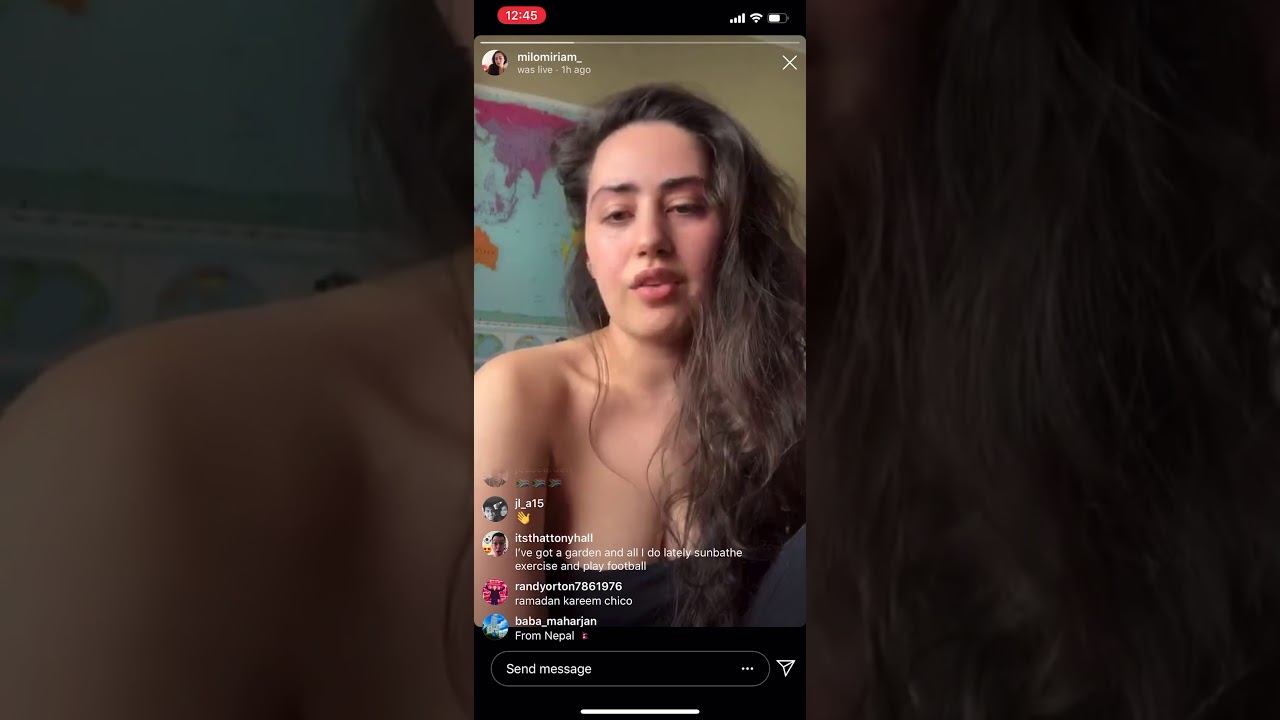 YOUTUBER MILO MIRIAM INSTAGRAM LIVE 4/24/2020