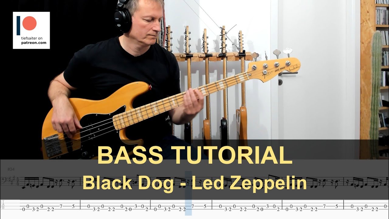 Black Dog - Led Zeppelin | Bass Tutorial (Sheet + TABs)