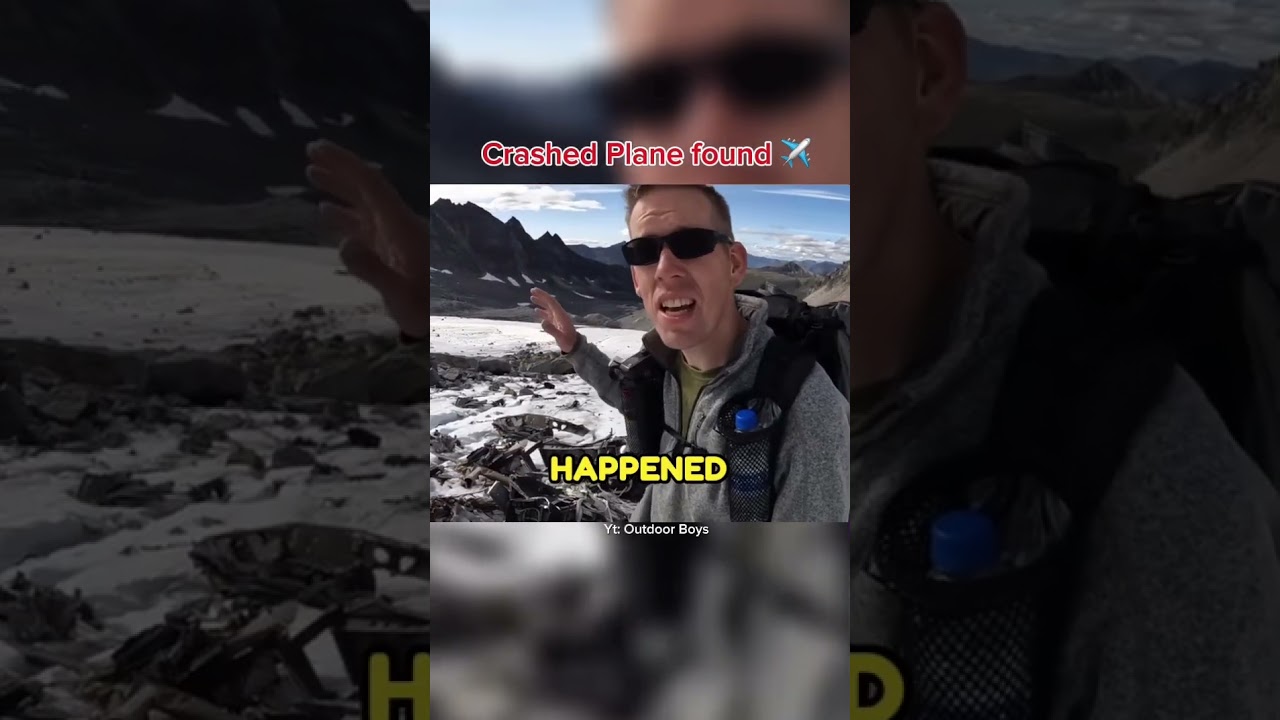 Plane Crash Site Found While   Hiking #shorts #outdoors #mystery #camping #snowcamp