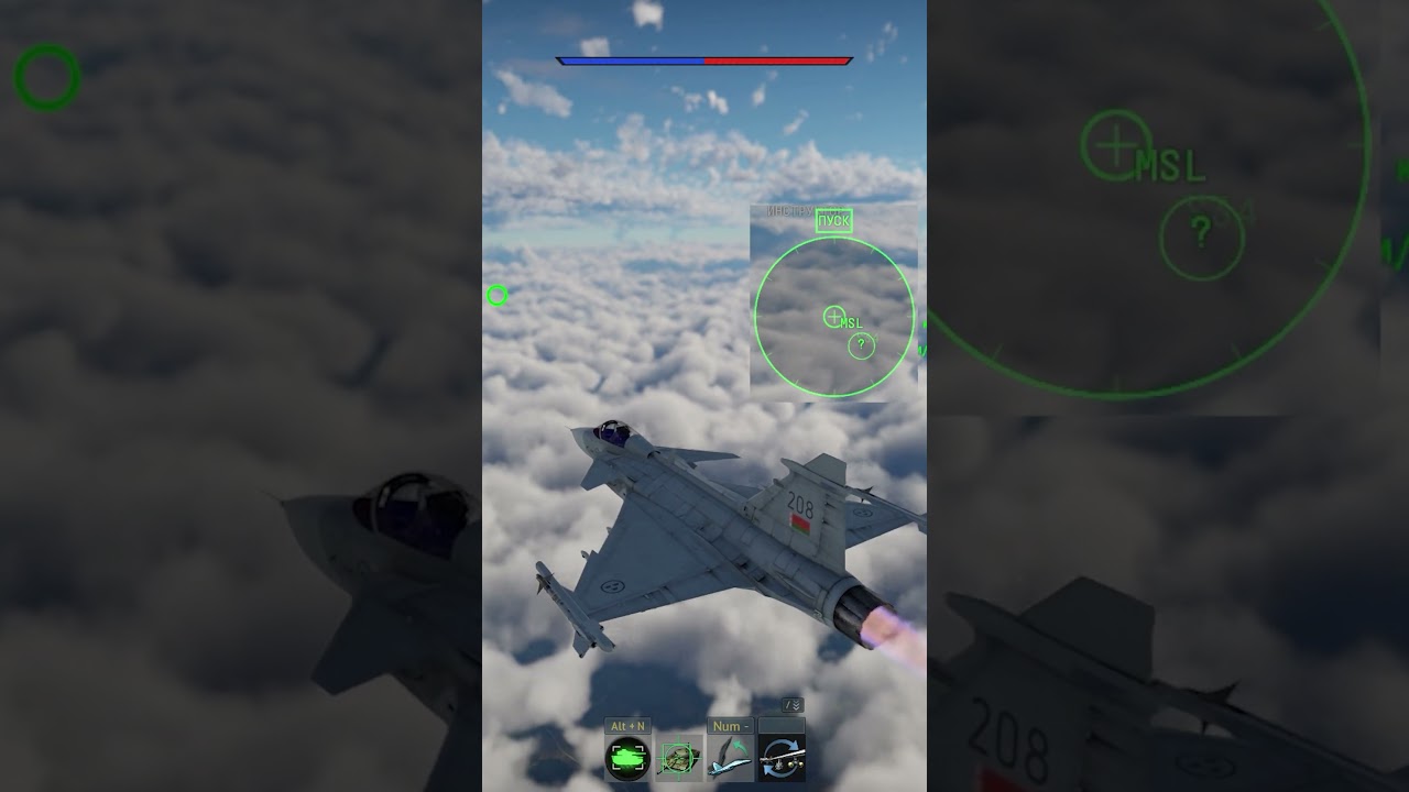 Как уворачиваться от АРЛГСН ракет Fox 3 в War Thunder  #warthunder #вартандер
