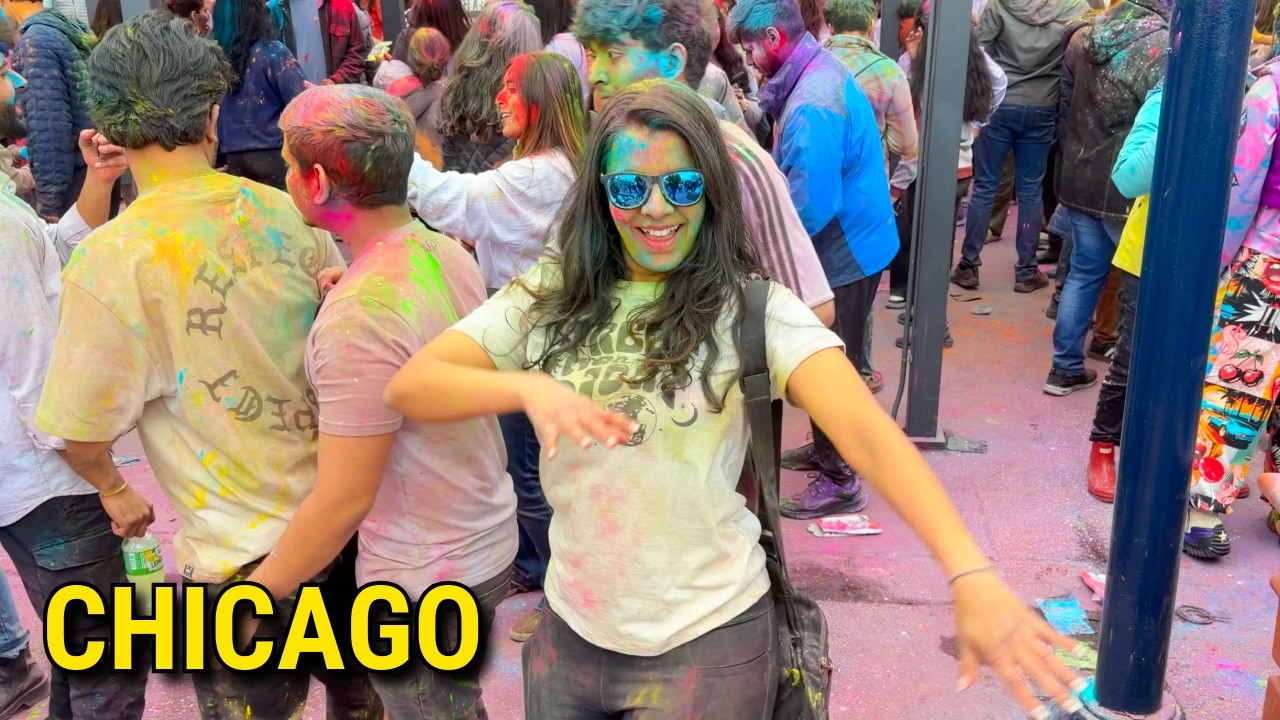 Chicago Holi Festival Of Colors 2026 Celebration In Navy Pier On Saturday | March 7, 2026 | 4K