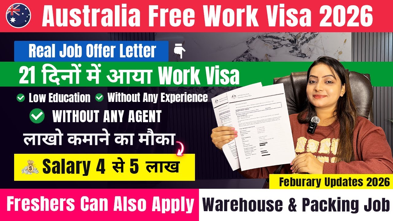 Australia 🇦🇺 Free Work Permit Visa 2026 | Work Visa Approved In 21 Days | Packing & Helper Jobs