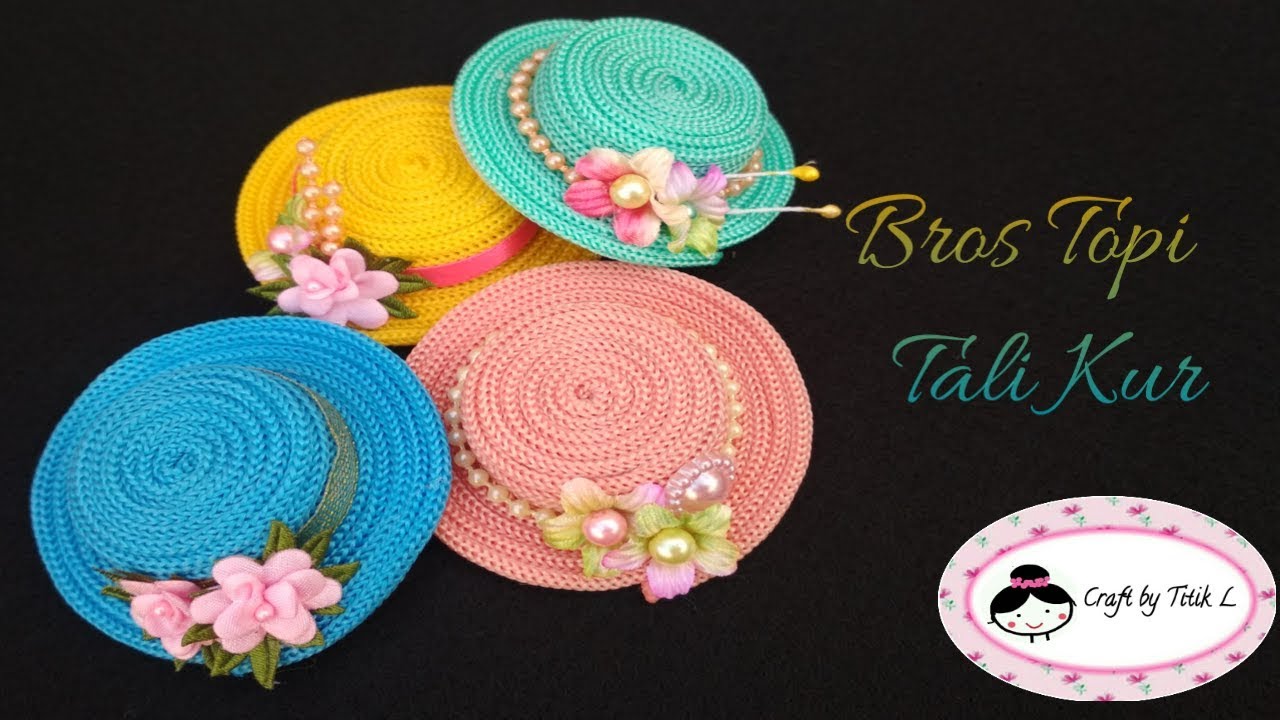 Cara Membuat Bros dari Tali Kur | DIY Tutorial | Bros Topi