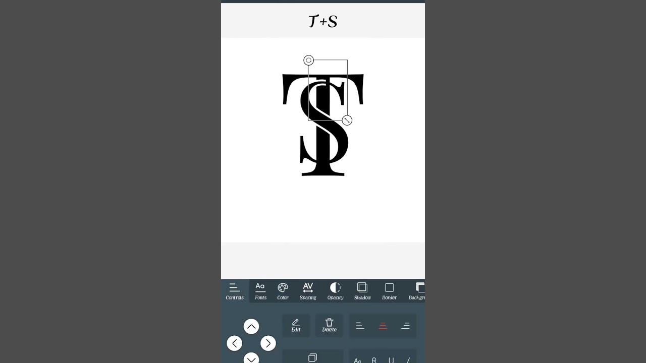 T+S logo name   ,😍 🔥🔥😍. logo kaise banaye,, graphic design in logo  maker #viral #logo #short