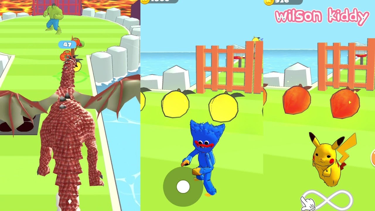 Evolusi Huggy Wuggy Naga Huluk Minion Godzilla | Frog Run | Wilson Kiddy