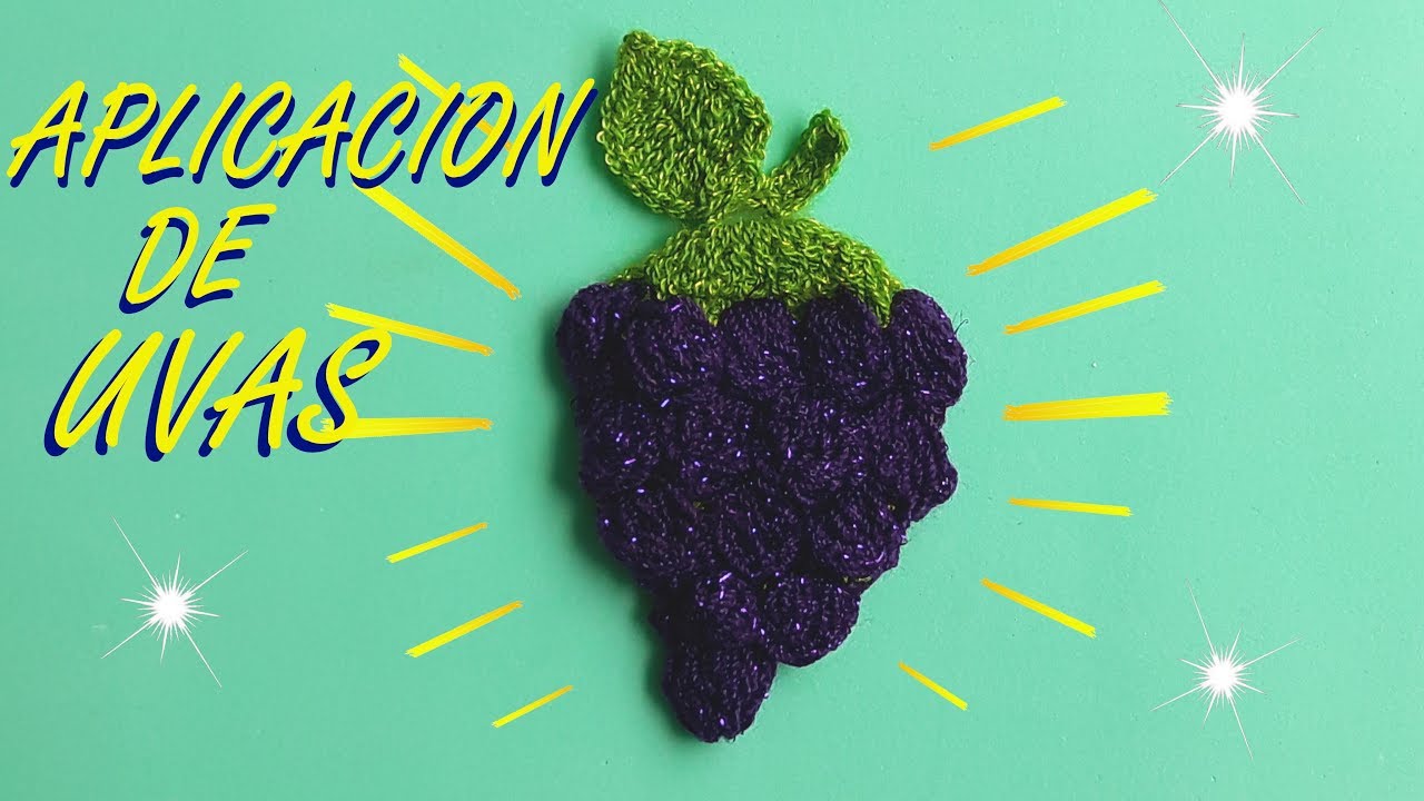 Aplicacion de Uvas a Crochet / 👏 😀