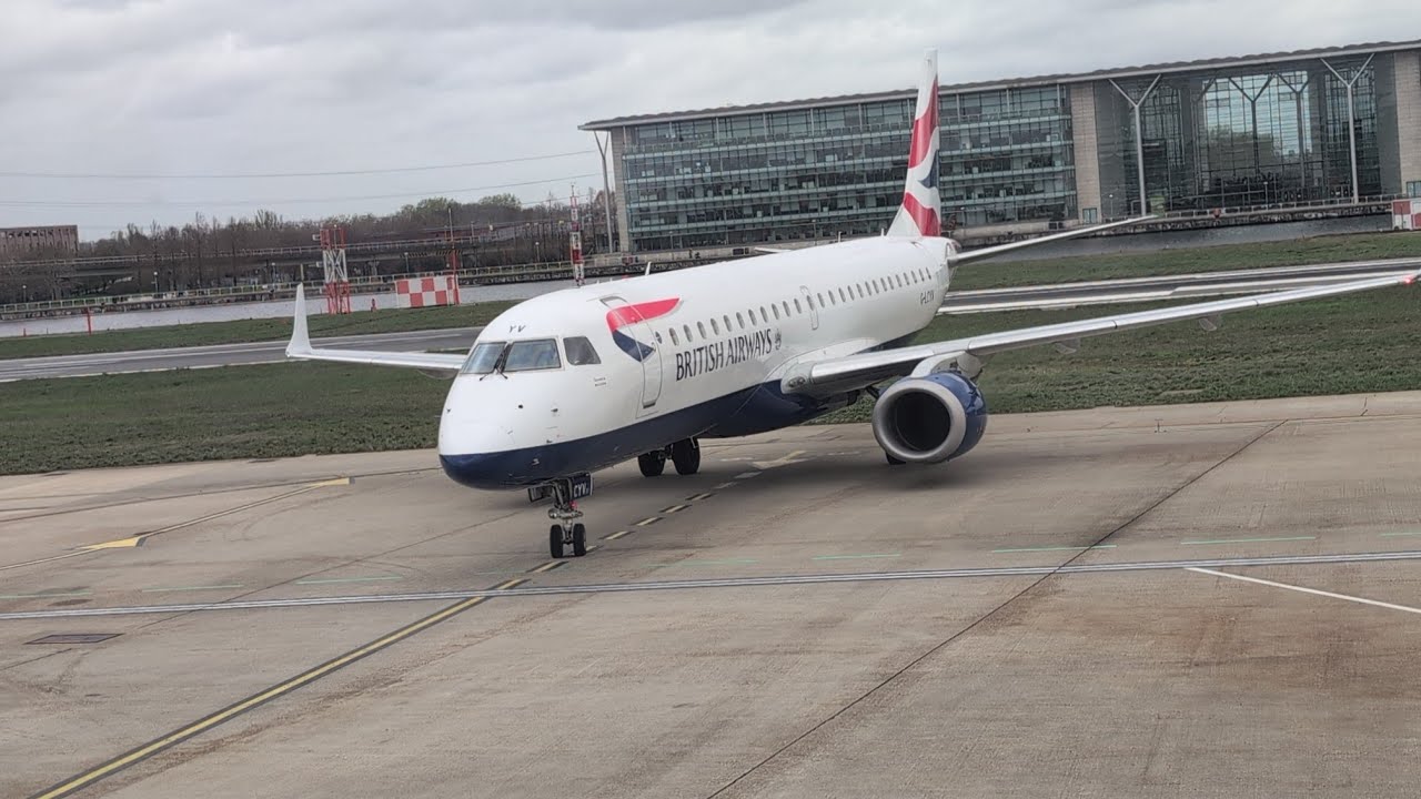 London City Airport to Amsterdam- BA Embraer 190sr