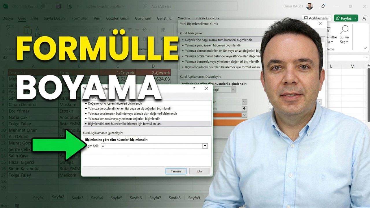Excel Şarta bağlı Koşullu Biçimlendirme Nasıl Yapılır?