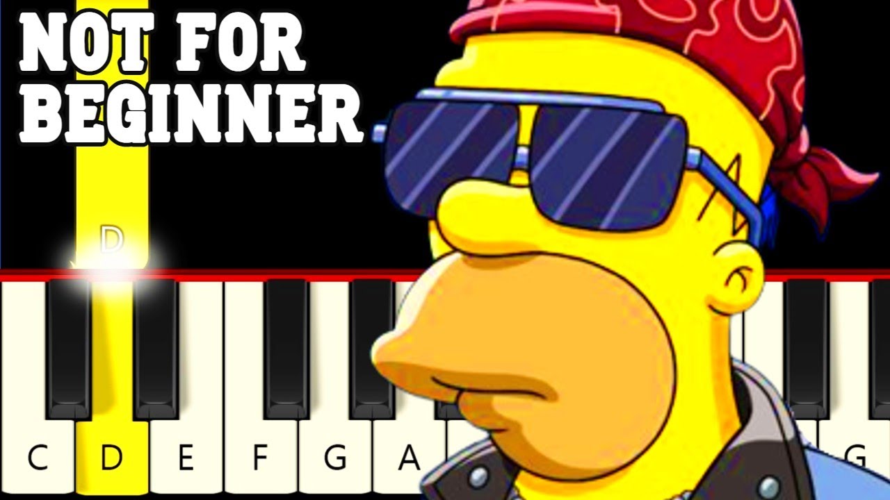 The Simpsons Theme - Not Easy Piano tutorial - Not for Beginner