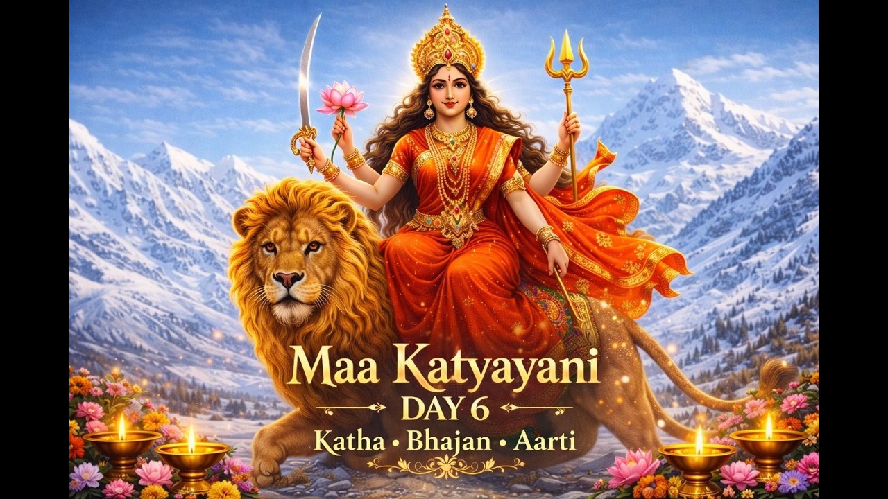 Navratri Day 6 Maa Katyayani Katha | Bhajan & Aarti | माँ कात्यायनी की कथा, भजन और आरती