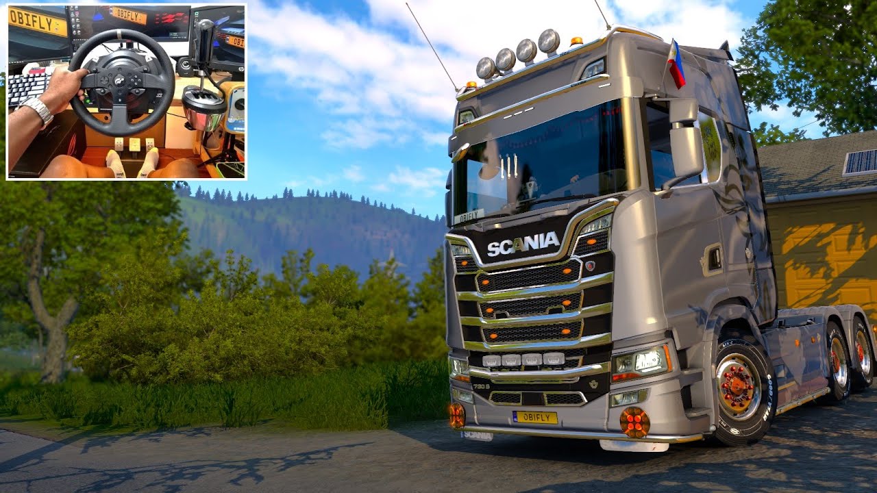 hidden off-road in Austria - PapapDol horn - Euro truck simulator2 -Steering Wheel PC Gameplay